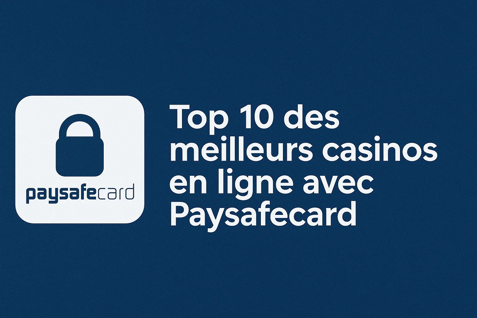 Top 10 des meilleurs casinos en ligne avec Paysafecard